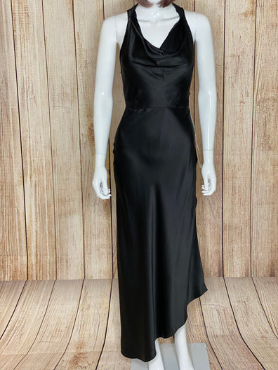 Black Long Dress with Side Slit